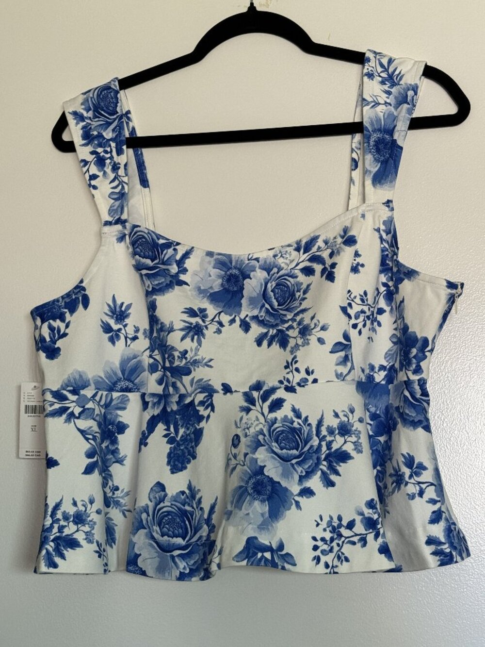 Maeve by Anthropologie Square-Neck Peplum Tank Top XL